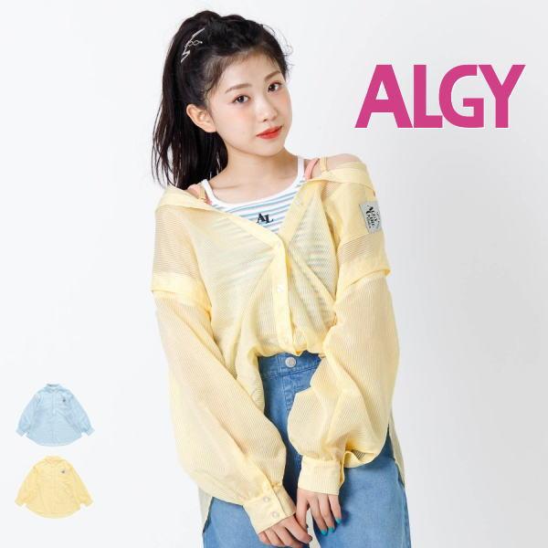 【セール/10%OFF】24&apos;盛夏新作 ALGY アルジー メニWAYストライプシアーシャツ g30...