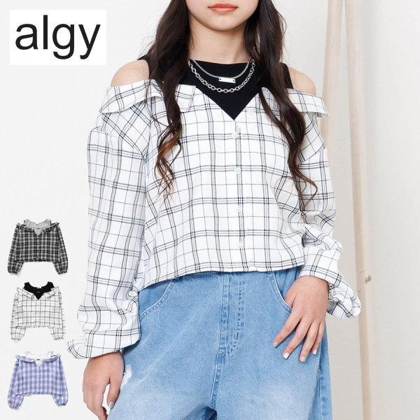 【セール/10%OFF】26'春新作 ALGY アルジー ドッキングチェックシャツ G108906 ...
