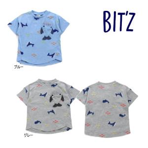 【セール/10%OFF】24'夏新作 BIT'Z ビッツ クジラ刺繍柄Tシャツ b207034 半袖 半そで ベビー 子ども服 メール便送料無料｜tanpopokids