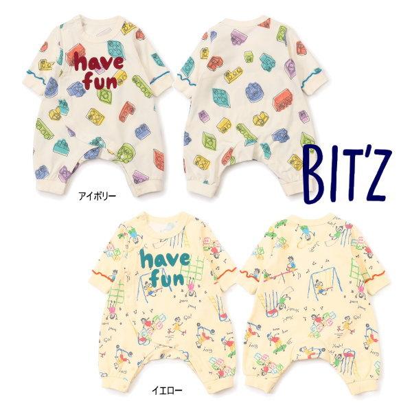 【セール/10%OFF】26'春新作 BIT'Z ビッツ 楽しく遊ぼう総柄カバーオール B13202...