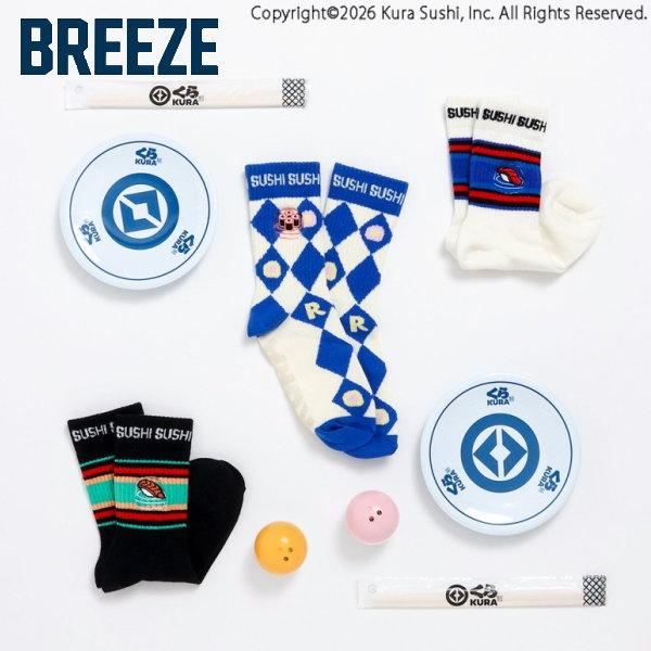 26'春新作 BREEZE ブリーズ くら寿司コラボSUSHIソックス J154966 靴下 くつし...