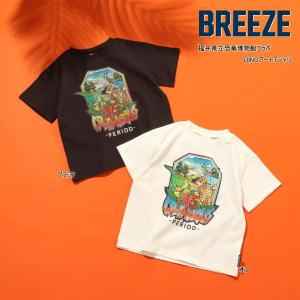 【セール/10%OFF】26'夏新作 BREEZE ブリーズ 福井県立恐竜博物館コラボDINOアートTシャツ J307976 半袖 半そで 男の子 女の子 ベビー キッズ 子ども服