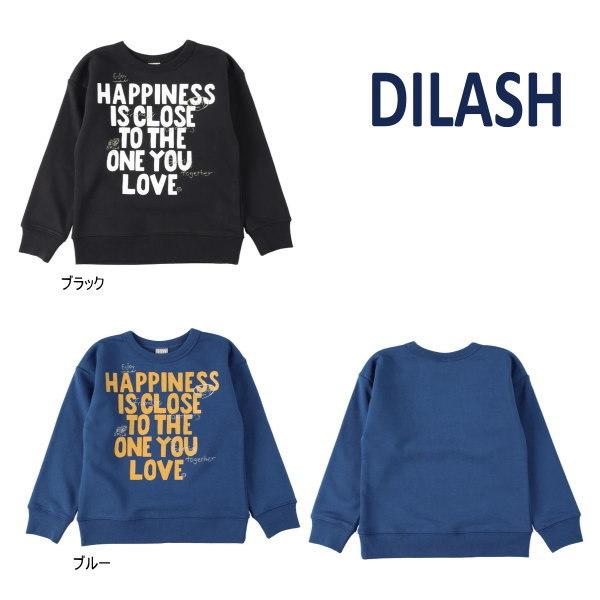 【セール/30%OFF】21'秋冬新作 DILASH ディラッシュ HAPPINESSロゴと刺繍トレ...