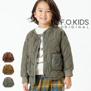 【セール/30%OFF】23'秋冬新作 F.O.KIDS エフオーキッズ ノーカラーキルトジャケット r502013 防寒 ベビー キッズ 子ども服 メール便不可｜tanpopokids