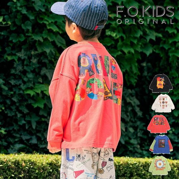 26'秋新作 F.O.KIDS エフオーキッズ バックプリントロンT R406096 長袖Tシャツ ...
