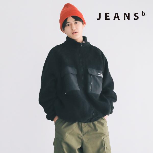 【セール/30%OFF】23'秋冬新作 JEANS-b ジーンズベー ナイロンポケボアジャケット 長...