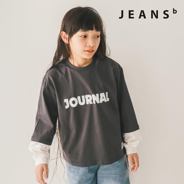 【セール/30%OFF】25'春新作 JEANS-b ジーンズベー JOURNALレイヤード風ロンT...