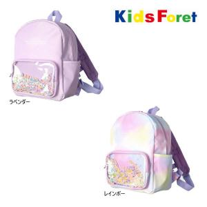 【セール/10%OFF】24'春新作 KIDS FORET キッズフォレット キラキラスパンコール入り撥水加工リュック B33601 バッグ 女の子 子ども服｜tanpopokids