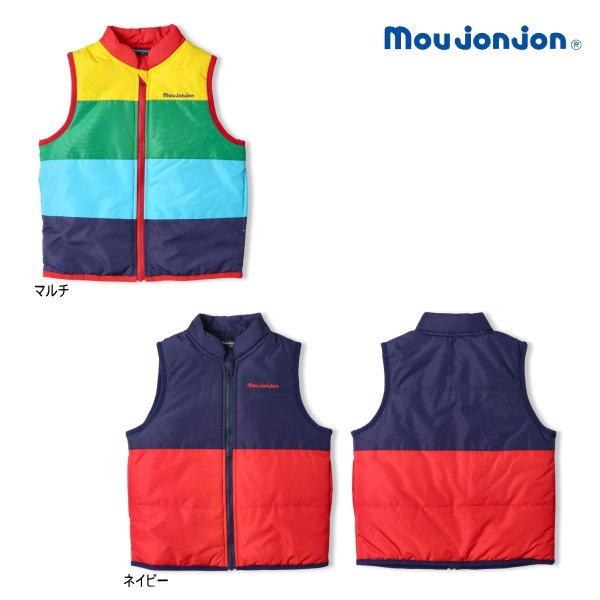 【セール/10%OFF】25'秋冬新作 moujonjon ムージョンジョン 防風タフタ切替中綿ベス...