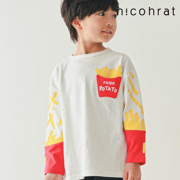 【セール/10%OFF】26'春新作 nico hrat ニコフラート ポテト袖ロンT 260204...
