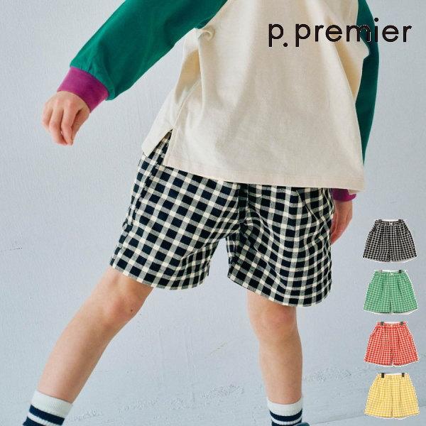 26'夏新作 p.premier ピードットプルミエ 先染めチェックハーフパンツ P223026 男...