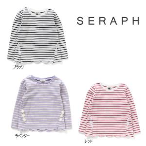 【セール/30%OFF】23'春新作 Seraph セラフ スカラップ花レースロンT s106043 長袖Tシャツ ベビー 子ども服 メール便送料無料｜tanpopokids