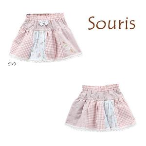 【セール30%OFF】21'夏新作 Souris スーリー パッチワークスカートパンツ ベビー 子ども服 メール便送料無料｜tanpopokids