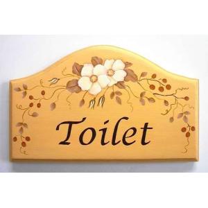 表札 トールペイント おしゃれ 手作り 花 野バラ SW No.1121