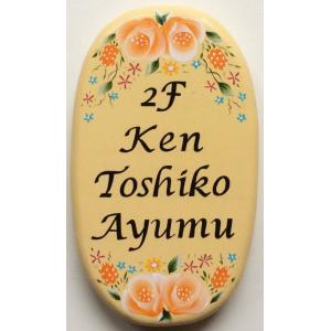 表札 トールペイント おしゃれ 手作り 花 スペシャル No.6909