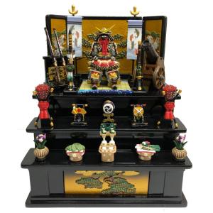 五月人形 兜単品 兜飾り 平安雅峰作 京兜 本正絹縅 箔押木龍 本金鍍金