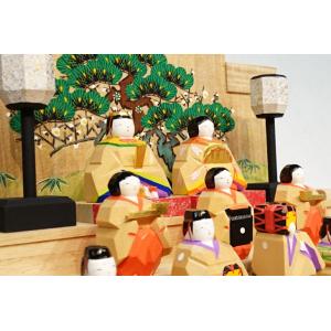 奈良の一刀彫お雛様 雛人形・段揃雛(小) お雛...の詳細画像1