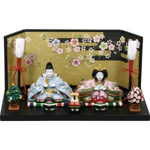 雛人形 コンパクト 彩寿木製七段飾り(茶) ひな人形 雛飾り お雛様 収納