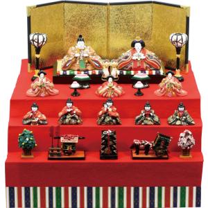 雛人形 コンパクト 九重中雛 新三段飾り  ひな人形 初節句　3053　丹青堂