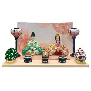 雛人形 コンパクト 春華雛 新三段飾り 小 ひな人形 収納 初節句 : 丹青