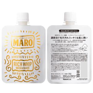 メール便 送料無料 あすつく MARO グルーヴィー泡洗顔リッチホイップウォッシュ&シェーブ 100g｜tansera-shop