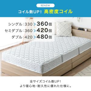 マットレス セミダブル 三つ折り ボンネルコイ...の詳細画像5