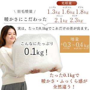 17日+5% 羽毛布団 ダブル グース 掛け布...の詳細画像5