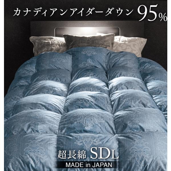 20日+5% 羽毛布団 セミダブル カナディアンアイダーダウン 95％ 超長綿 300サテン 掛け布...