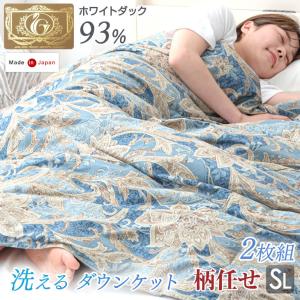 ダウンケット 洗える シングル 肌掛け布団 羽毛 夏 日本製 羽毛布団 夏用 ウォッシャブル 2枚組 ホワイトダック ダウン93%