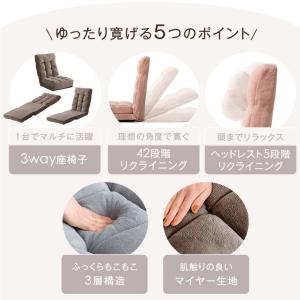 座椅子 おしゃれ コンパクト ハイバック ソフ...の詳細画像4