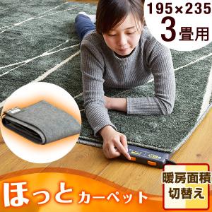 ホットカーペット 3畳 195×235 本体 電気カーペット 床暖房カーペット 暖房器具 暖房 3畳用 ダニ退治 タイマー 冬用 1670000120