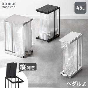 ゴミ箱 45l おしゃれ スリム 蓋付き ペダル 45リットル フレーム ゴミ袋ホルダー ふた付き 蓋付きゴミ箱 ごみ箱 ペダル式 キッチン 足踏み 四角