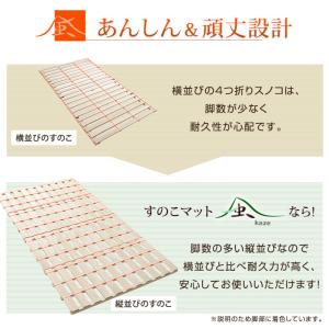 すのこベッド シングル すのこマット 4つ折り...の詳細画像5