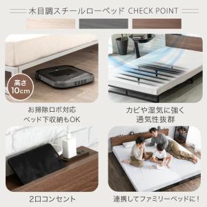 5日+5% ローベッド シングル ベッドフレー...の詳細画像1