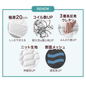 マットレス セミダブル ボンネルコイルマットレ...の詳細画像1