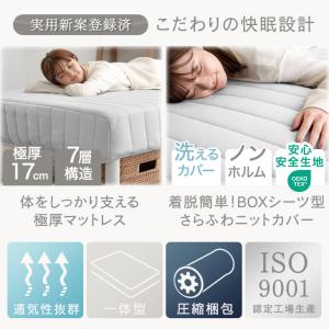 本日+5% 脚付マットレス ダブル 圧縮 ベッ...の詳細画像1