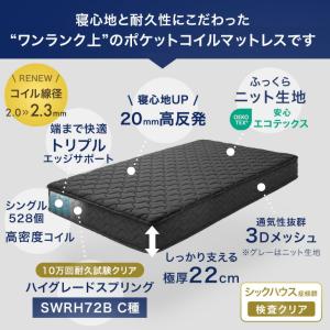 本日+5% マットレス セミシングル 厚み22...の詳細画像1