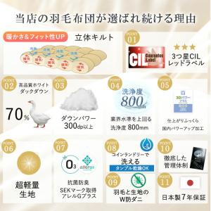 25日+5% 羽毛布団 シングル ロング 洗え...の詳細画像1