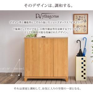 15日+5% 下駄箱 おしゃれ 靴箱 国産 大...の詳細画像1