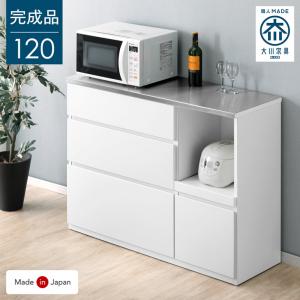 タンスのゲン 食器棚 おしゃれ 収納 カップボード 北欧 国産 完成品 幅