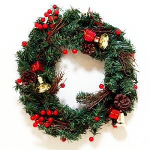 【送料無料】 クリスマスリース イルミ 直径40cm Type-C