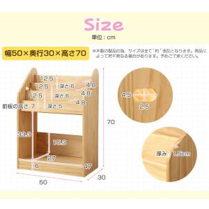 おもちゃ収納 おしゃれ リビング 絵本棚 木製...の詳細画像3