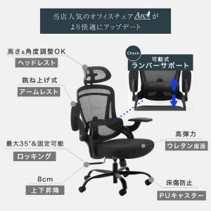 20日+5% オフィスチェア 椅子 メッシュ ...の詳細画像2