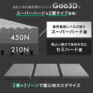 マットレス ダブル 三つ折り Goo3D 2層...の詳細画像1