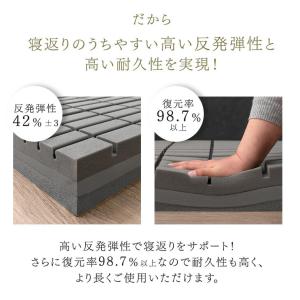マットレス シングル 三つ折り 折りたたみ 高...の詳細画像5