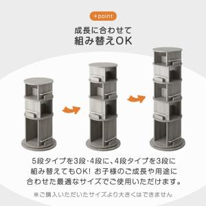 絵本ラック 回転 絵本棚 収納 木製 子供 5...の詳細画像4