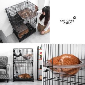 猫ケージ 2段 スリム 猫ゲージ キャットケー...の詳細画像2