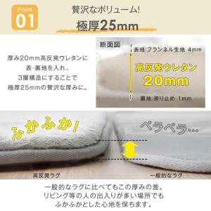 本日+4% ラグ 4畳 厚手 カーペット 20...の詳細画像3