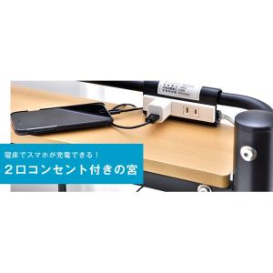 ロフトベッド シングル 宮・コンセント付き パ...の詳細画像1