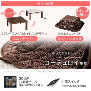 15日+5% こたつ 正方形 こたつセット 一...の詳細画像1
